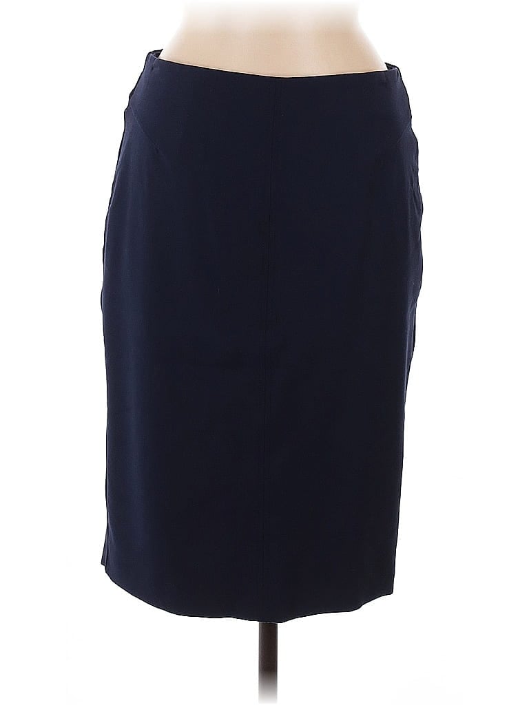 Pre-owned White House Black Market Formal Skirt In Blue