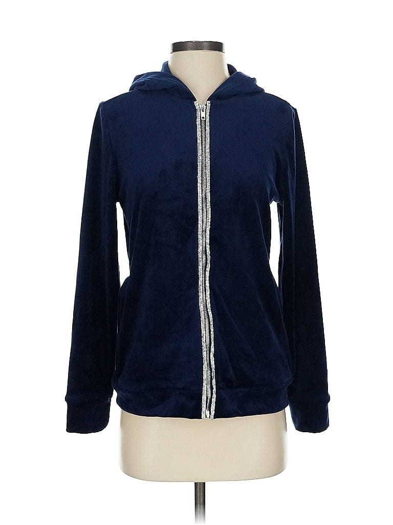 Pre-owned Boston Proper Zip Up Hoodie In Blue