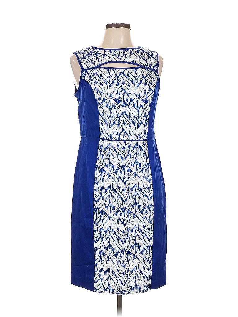 Roz & Ali Graphic Blue Cocktail Dress Size 10 - photo 1