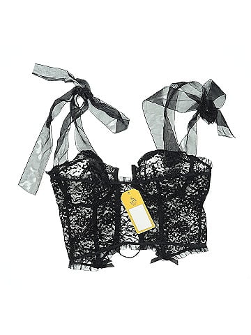 Unbranded Black Sheer Lace Delicate bralette Top (view 2)