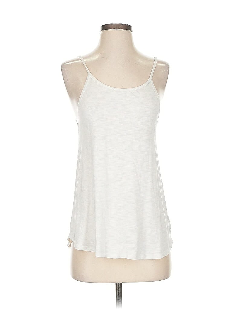 Pre-owned Aerie Tank Top Ivory Halter Neckline Tops In White