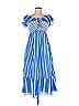 Tanya Taylor 100% Cotton Stripes Blue Casual Dress Size 6 - photo 1