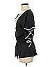 Everly 100% Polyester Black Short Sleeve Blouse Size M - photo 4