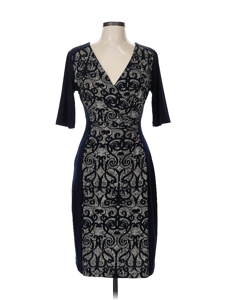 Pre-owned Connected Apparel Cocktail Dress In Blue