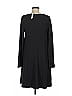 Lou & Grey Solid Black Casual Dress Size M - photo 2