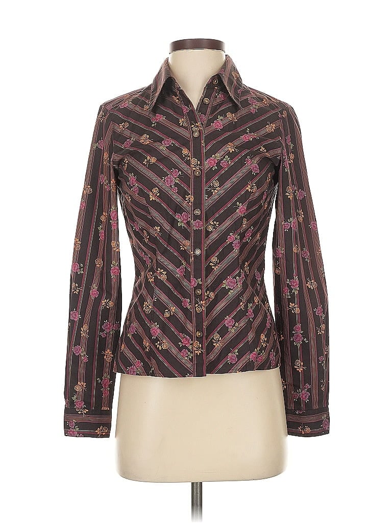 Worth Burgundy Long Sleeve Blouse Size 2 - photo 1