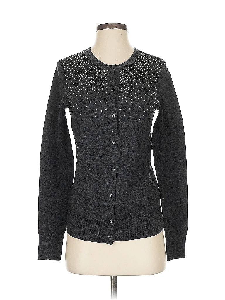 Pre-owned Ann Taylor Loft Outlet Cardigan Sweater In Gray