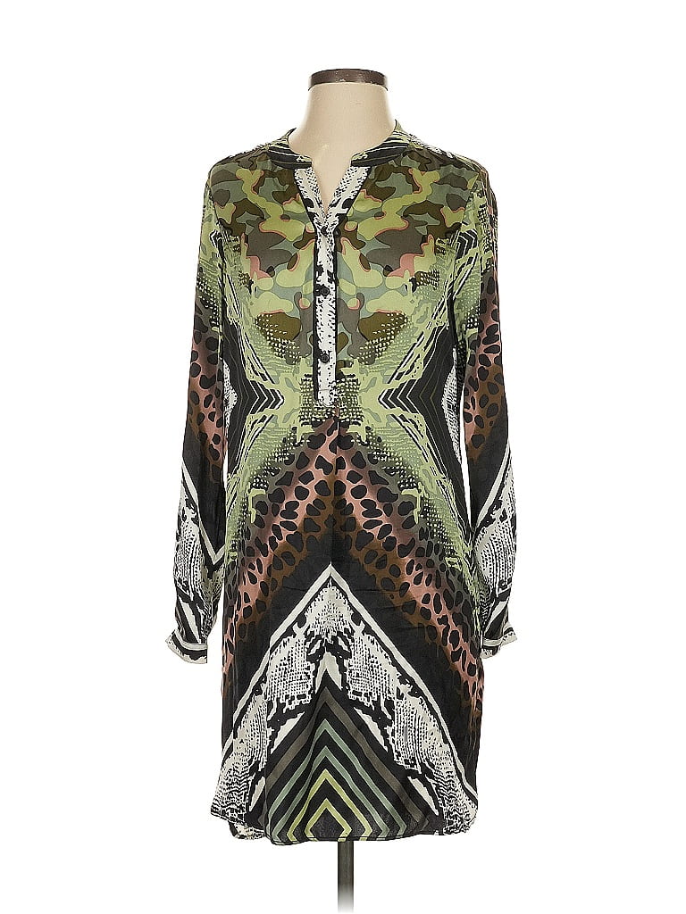 Hale Bob Print Green Casual Dress Size S 76 off ThredUp