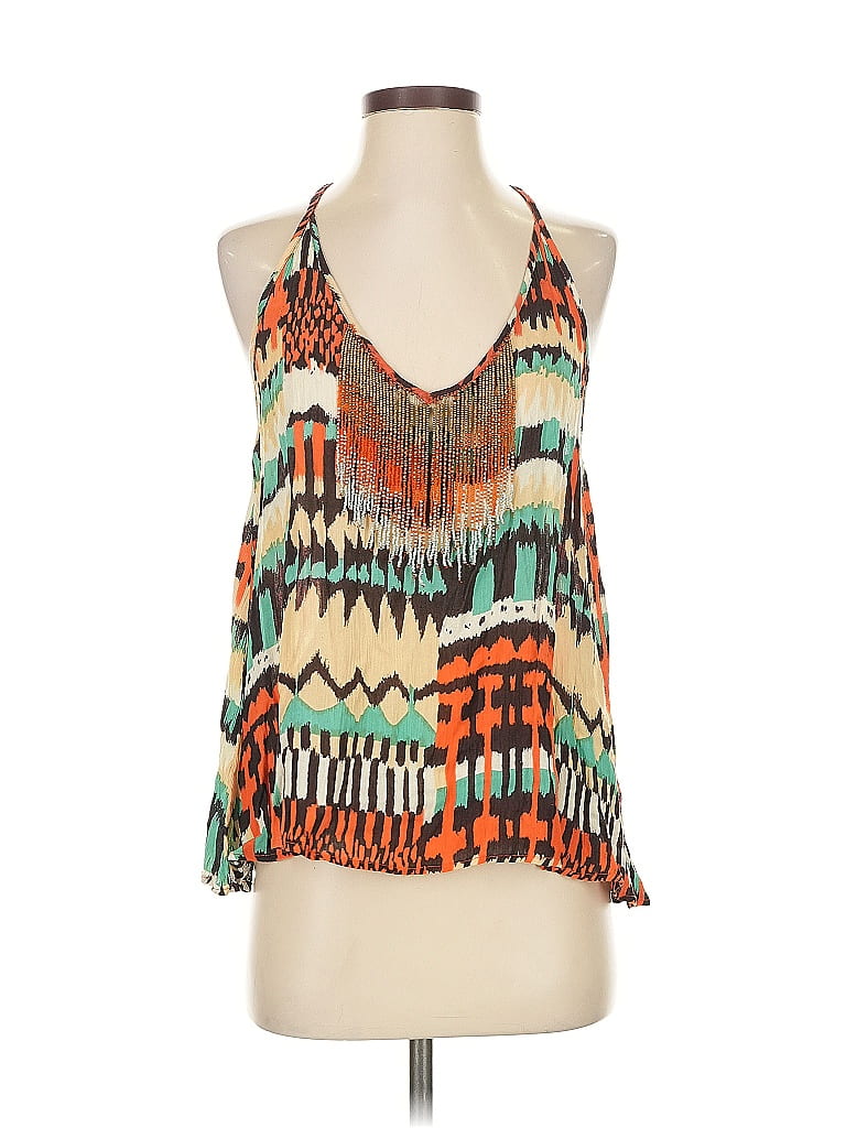 Pre-owned Love Sam Sleeveless Blouse In Orange
