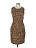 Calvin Klein Animal Print Brown Cocktail Dress Size 8 - photo 1