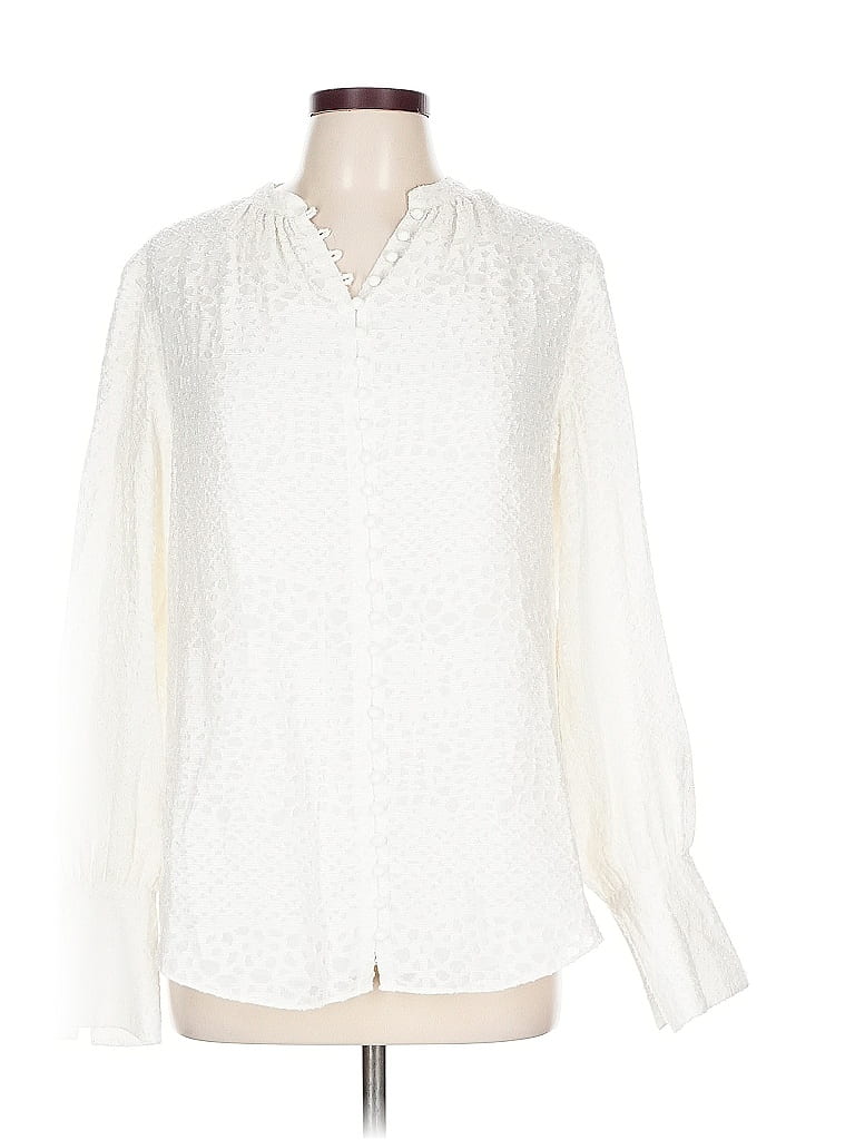 Pre-owned Joie Long Sleeve Blouse In White