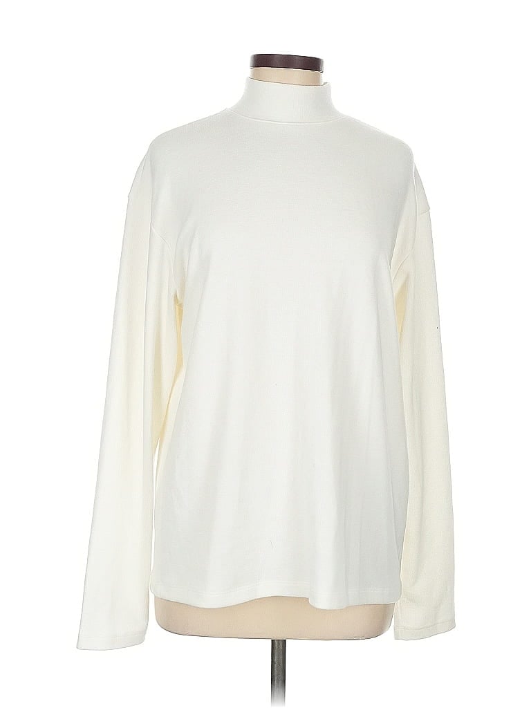Pre-owned Assorted Brands Turtleneck Sweater In White