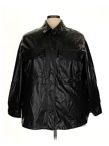 Zara Faux Leather Jacket (view 1)