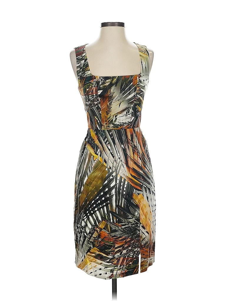 Black Halo Tropical Brown Cocktail Dress Size 4 - photo 1