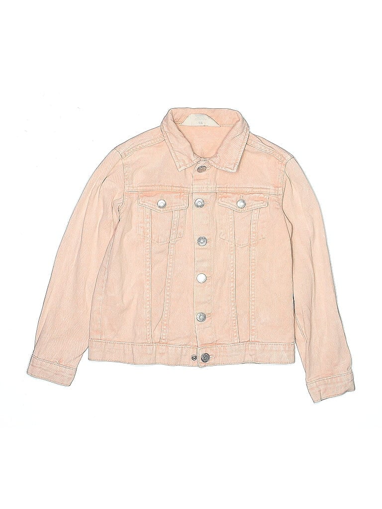 Pre-owned H&m Kids' Denim Jacket In Pink
