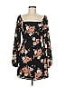 All in Favor 100% Polyester Floral Black Casual Dress Size M - photo 1