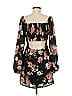 All in Favor 100% Polyester Floral Black Casual Dress Size M - photo 2