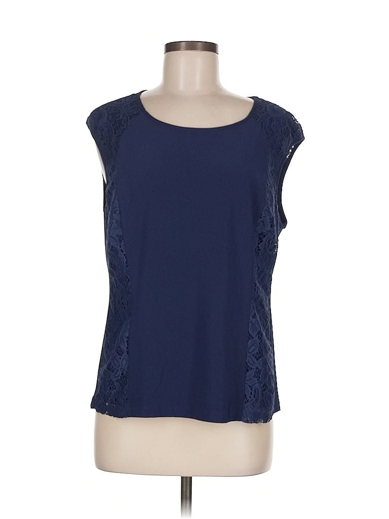 Pre-owned Assorted Brands Sleeveless Blouse In Blue