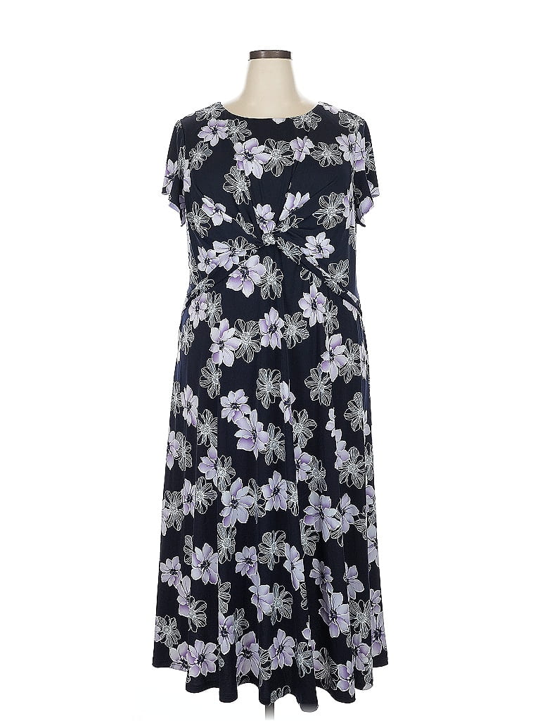 Jessica Howard Floral Black Casual Dress Size 20 - photo 1
