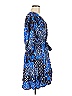 Porridge 100% Rayon Paisley Blue Casual Dress Size M - photo 3