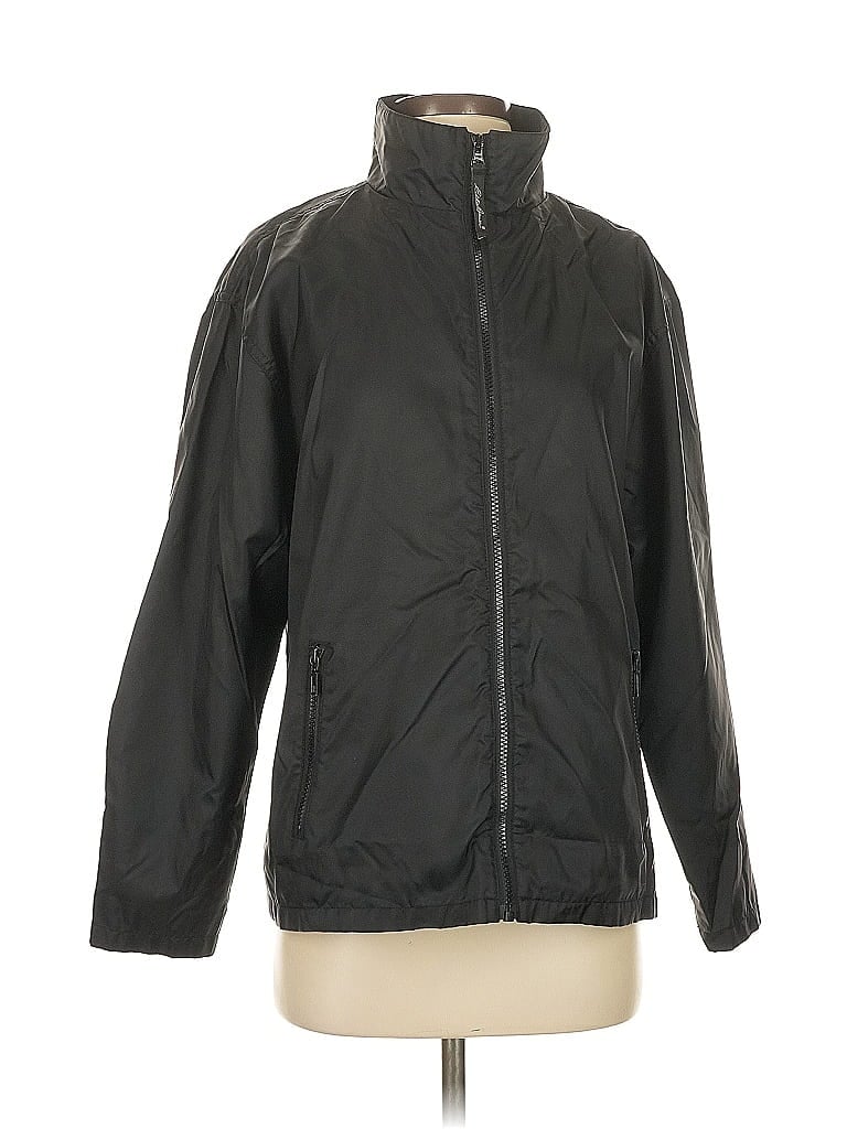 Pre-owned Eddie Bauer Windbreaker Jacket In Black