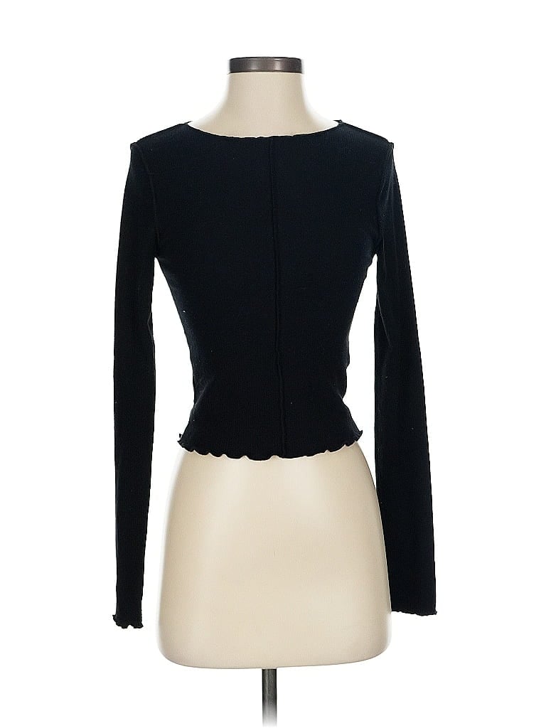 Pre-owned Aerie Long Sleeve T-shirt In Black