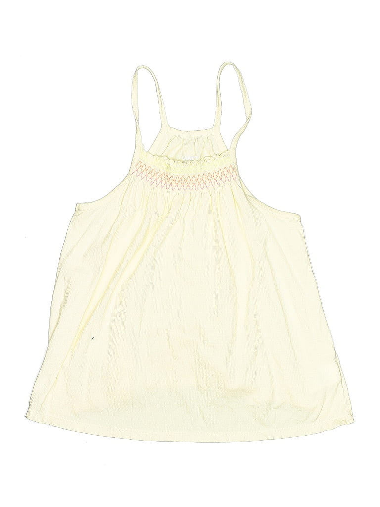 Pre-owned Lands' End Kids'  Sleeveless Blouse In Yellow