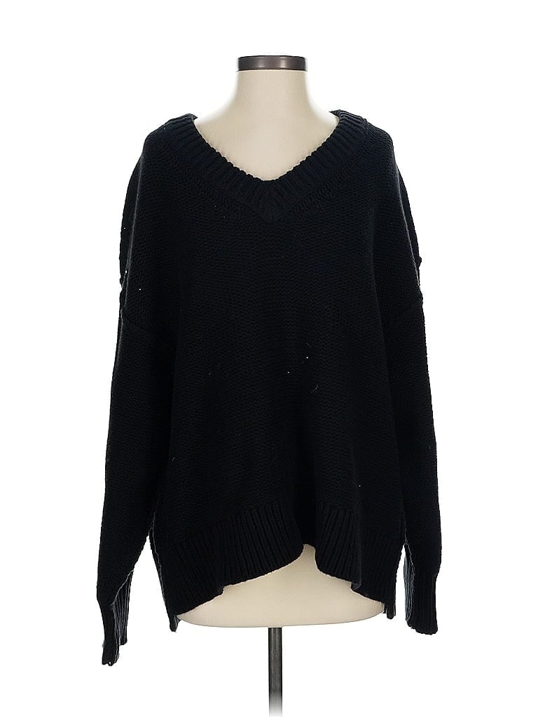 Free People Solid Black Pullover Sweater Size XS - photo 1