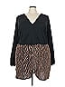 Venus Animal Print Black Romper Size 3X - photo 1