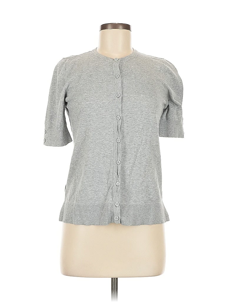 Ann Taylor LOFT Outlet 100% Cotton Gray Cardigan Size M - photo 1