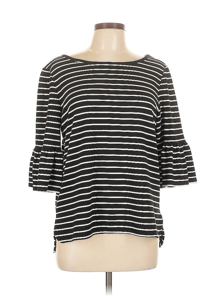 Pre-owned Max Studio 3/4 Sleeve Top Black Boatneck Tops