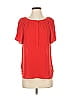 Ann Taylor 100% Polyester Red Short Sleeve Blouse Size XS - photo 1