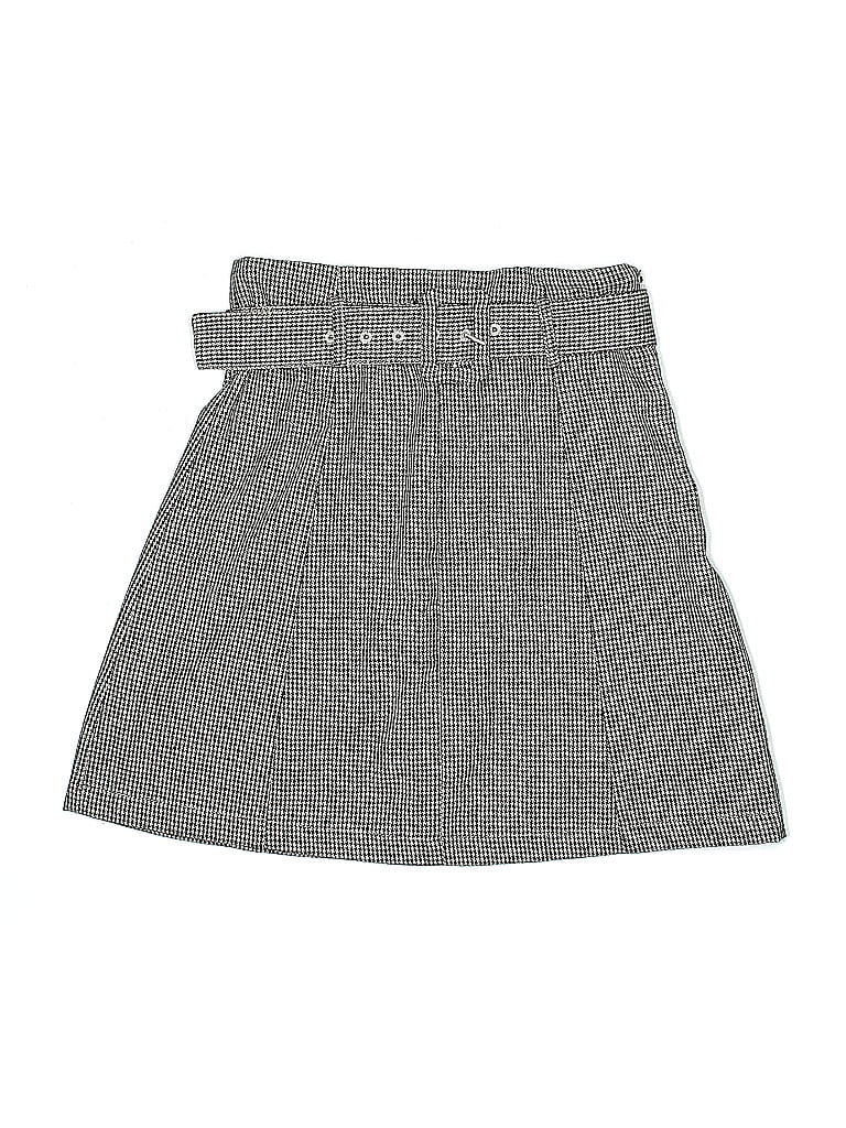Emoda Houndstooth Gray Black Casual Skirt Size S - photo 1