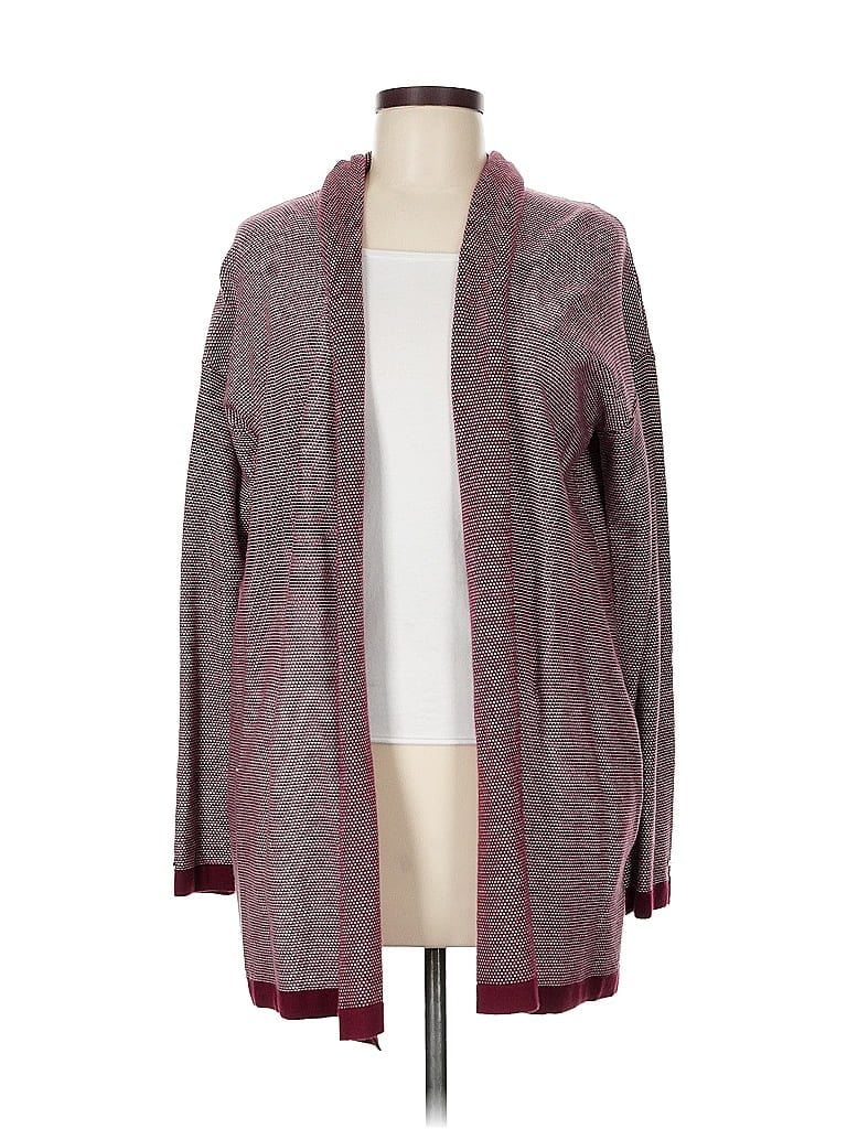 Pre-owned Tommy Hilfiger Cardigan Sweater In Burgundy