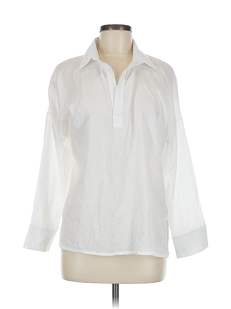 Pre-owned Unbranded 3/4 Sleeve Blouse In White