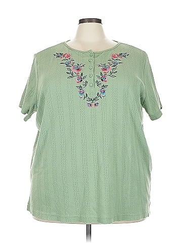 Woman Within Short Sleeve Blouse (view 1)