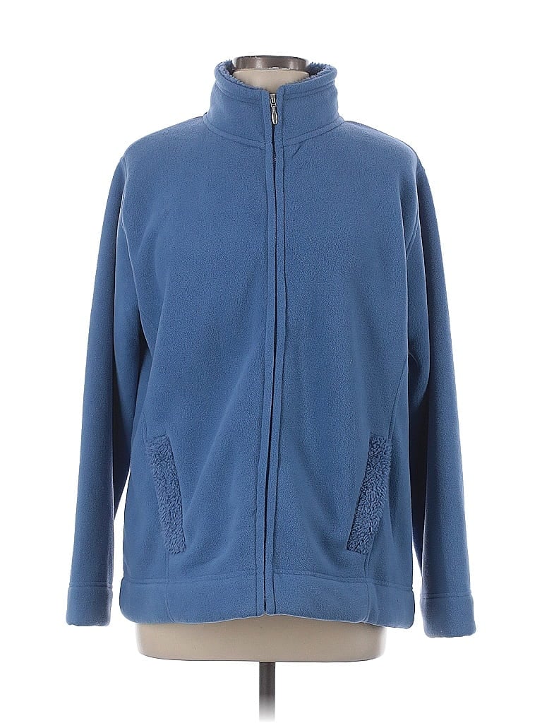 Pre-owned Assorted Brands Zip Up Hoodie In Blue