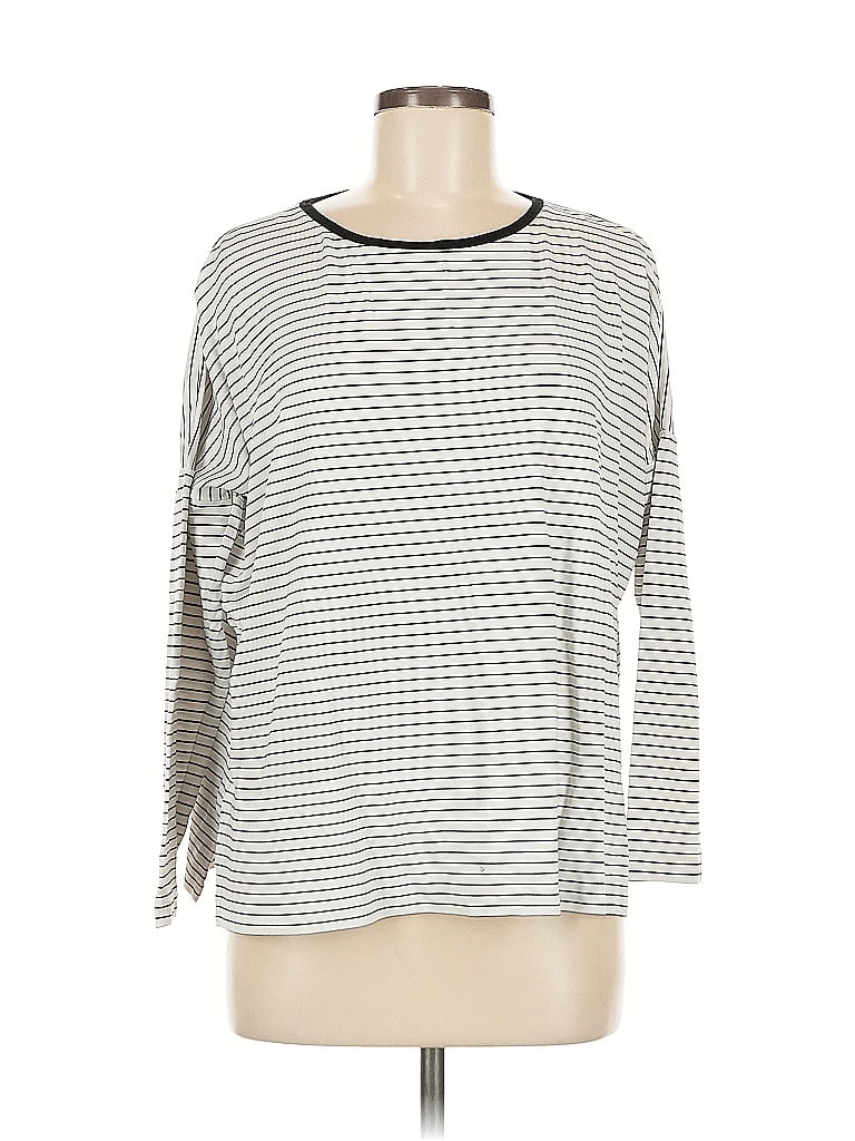 Pre-owned Ann Taylor Loft 3/4 Sleeve T-shirt In Gray