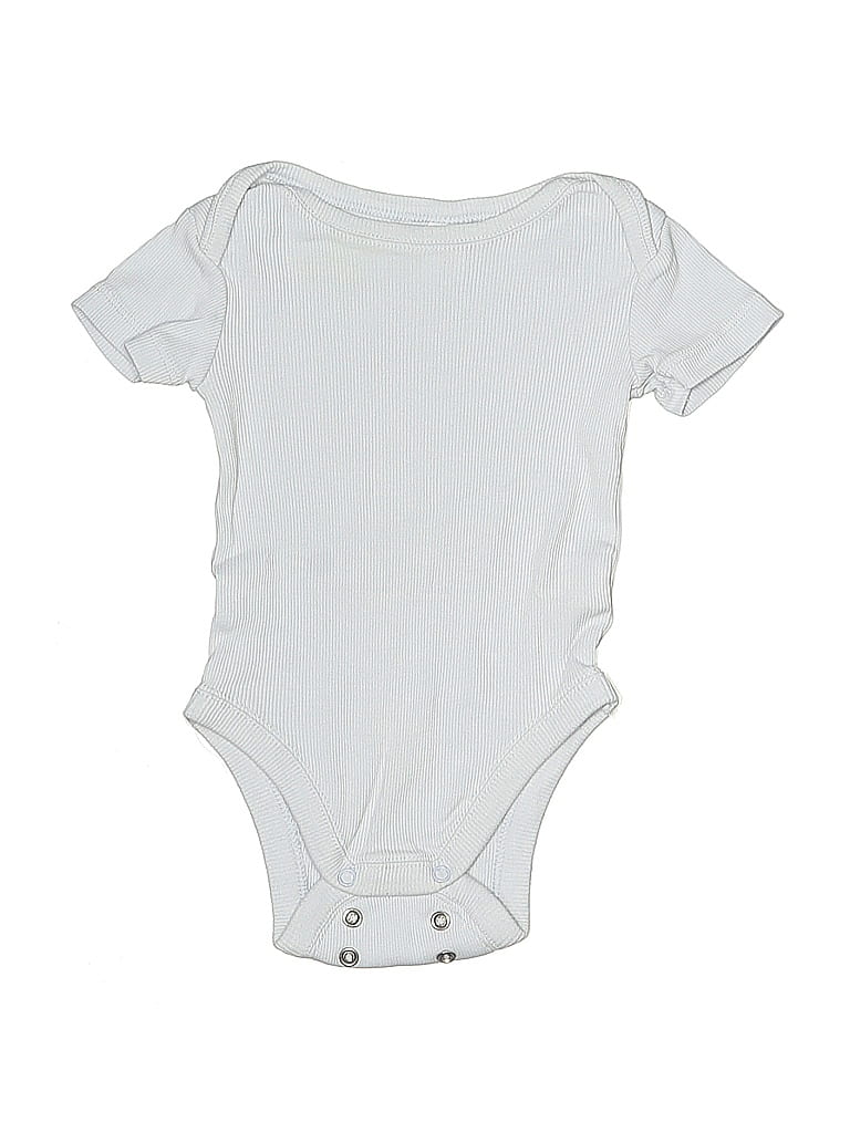 Pre-owned Nordstrom Babies' Short Sleeve Onesie In White