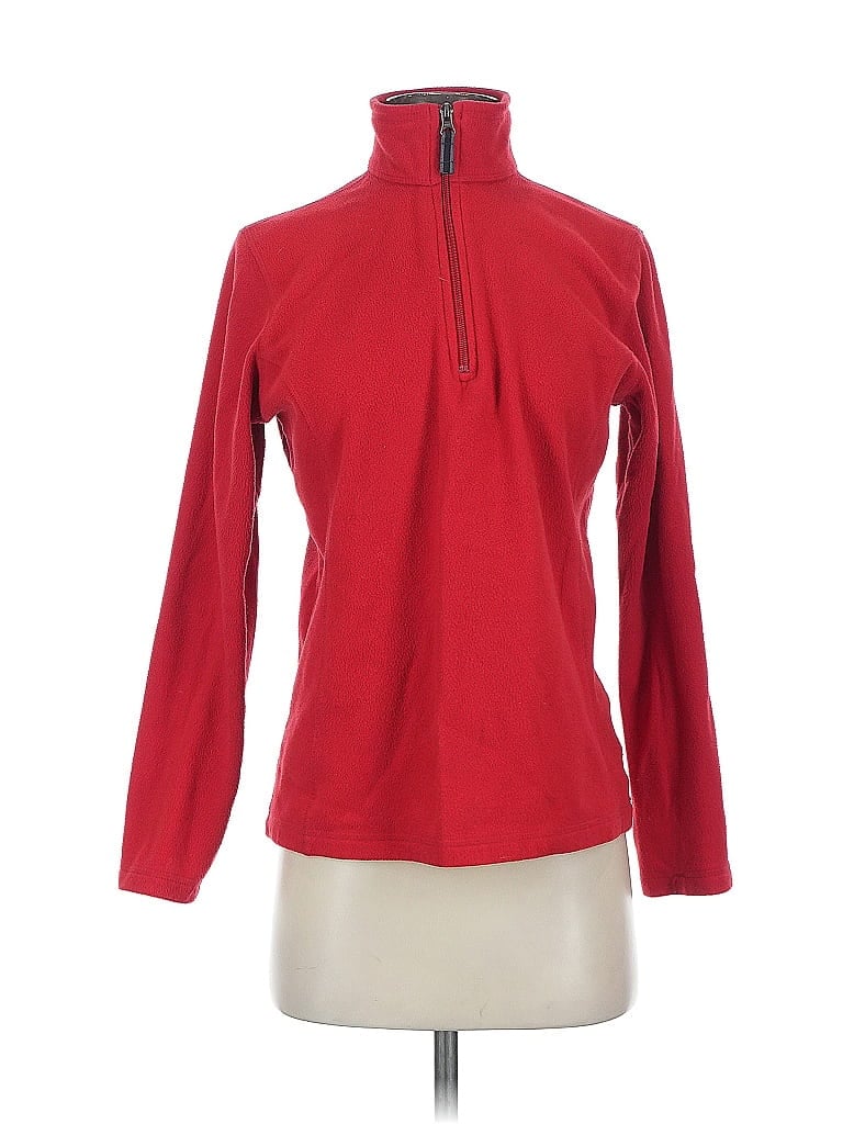 Pre-owned Lands' End Fleece Jacket In Red