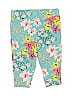 Carter's 100% Cotton Floral Teal Leggings 0-3 MO / 3 MO - photo 2