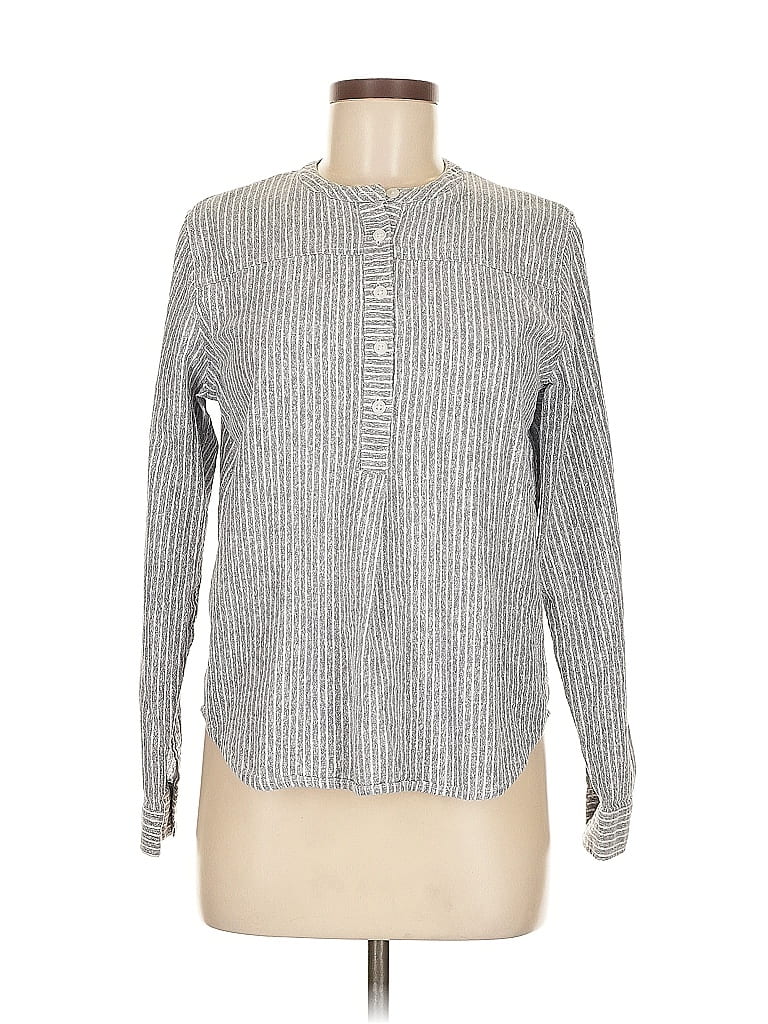 Pre-owned Universal Thread Long Sleeve Blouse In Gray