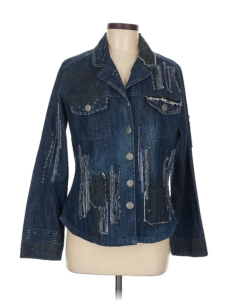 Pre-owned Chico's Denim Jacket In Blue