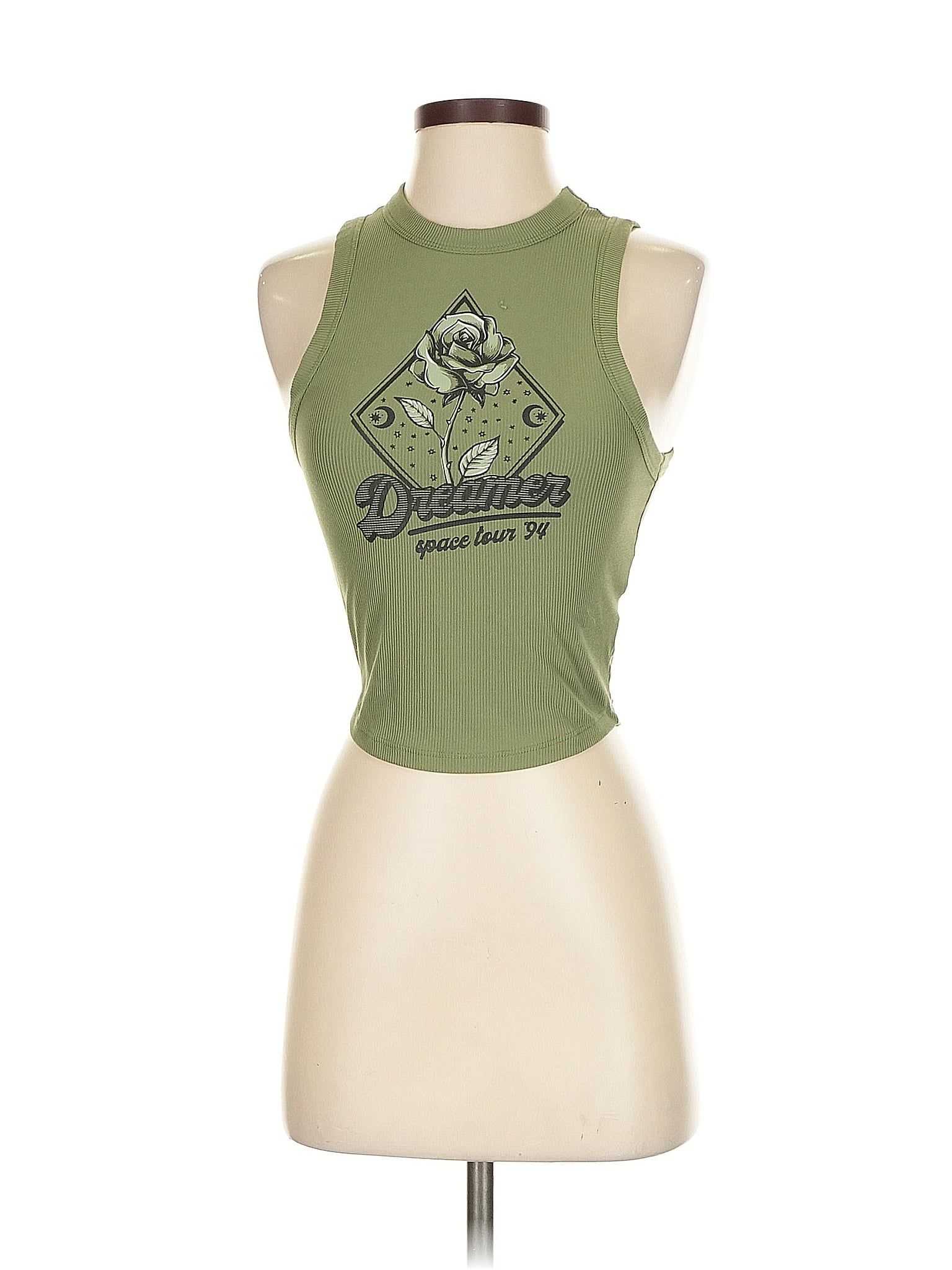 Streetwear Society Green Sleeveless T-Shirt Size S