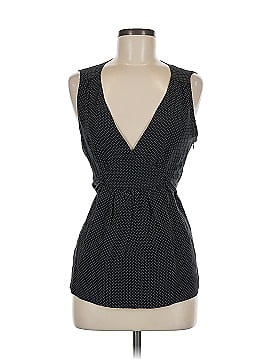 Chanel 100% Rayon Black Sleeveless Blouse Size EU 40 / US 10