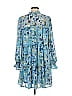 Entro 100% Polyester Print Blue Casual Dress Size M - photo 2