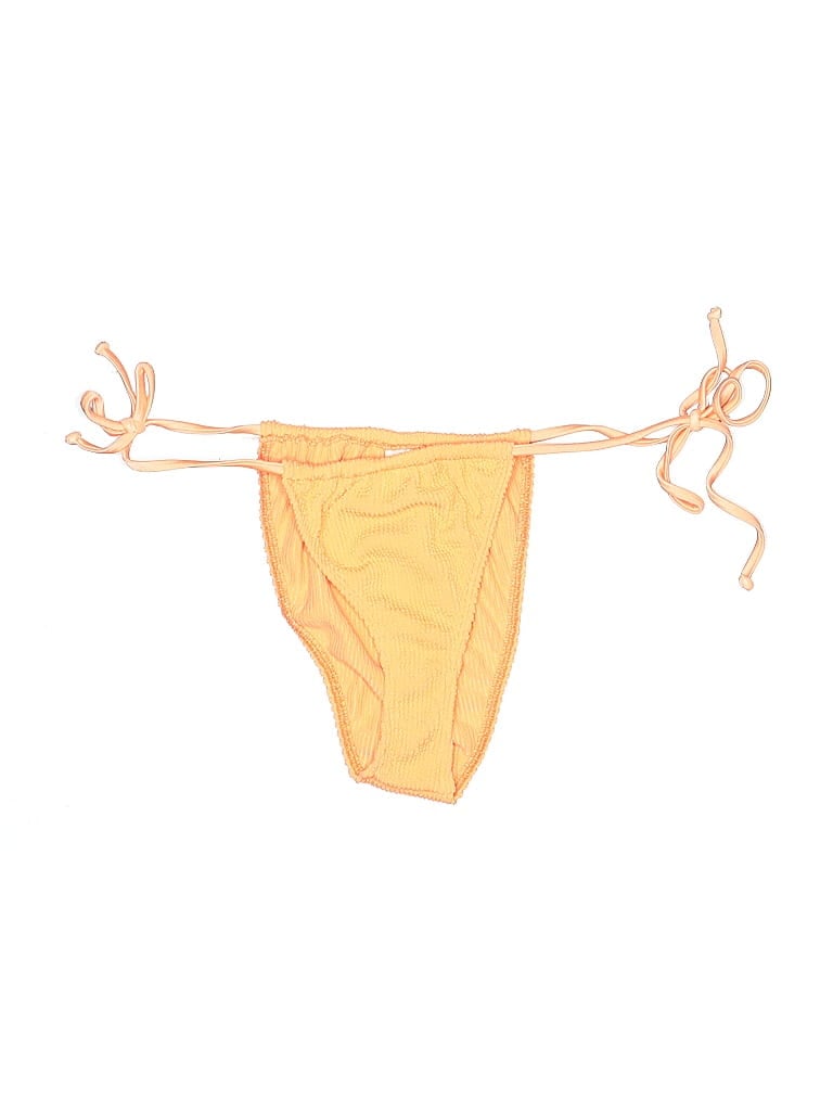 Pre-owned Good American Swimsuit Bottoms In Orange