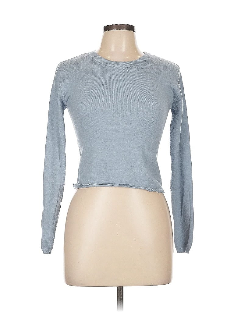 Pre-owned Sincerely Jules Long Sleeve Top Gray Crew Neck Tops