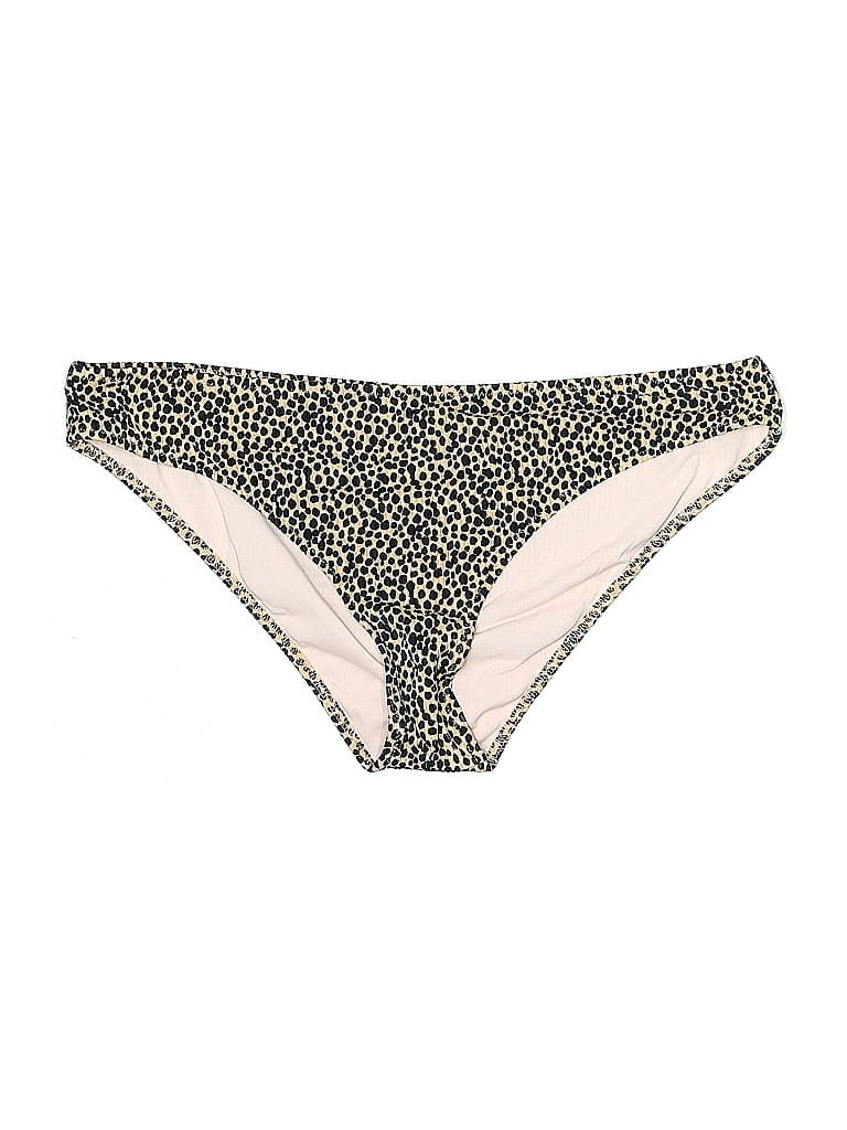 Shade & Shore Animal Print Gold Swimsuit Bottoms Size M - photo 1