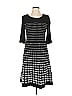 Akemi + Kin 100% Nylon Houndstooth Black Casual Dress Size L - photo 1